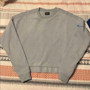 Nike grey Cropped sweatshirt